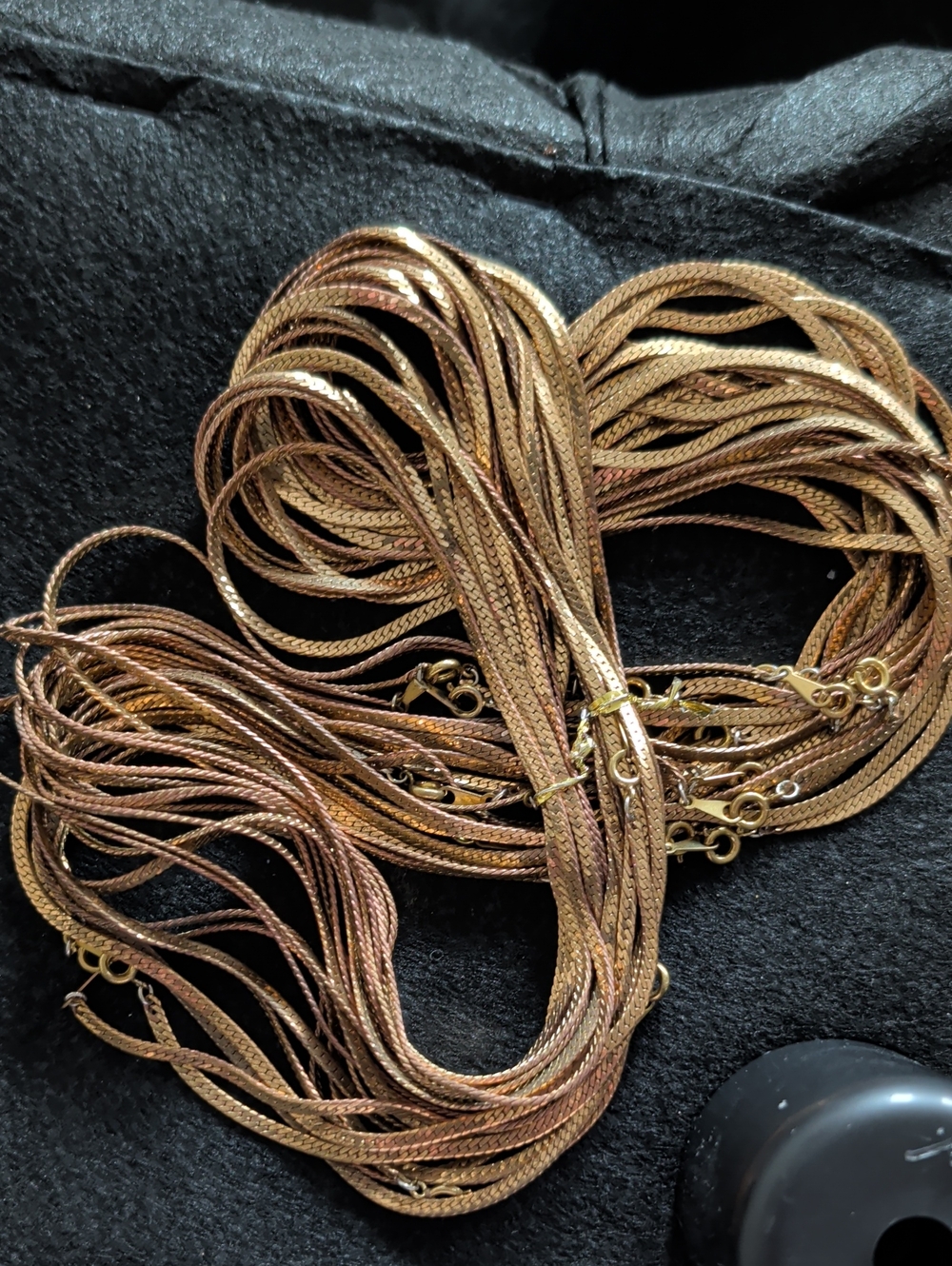 20 Gold Tone Unisex Multi-Strand Chain Necklace